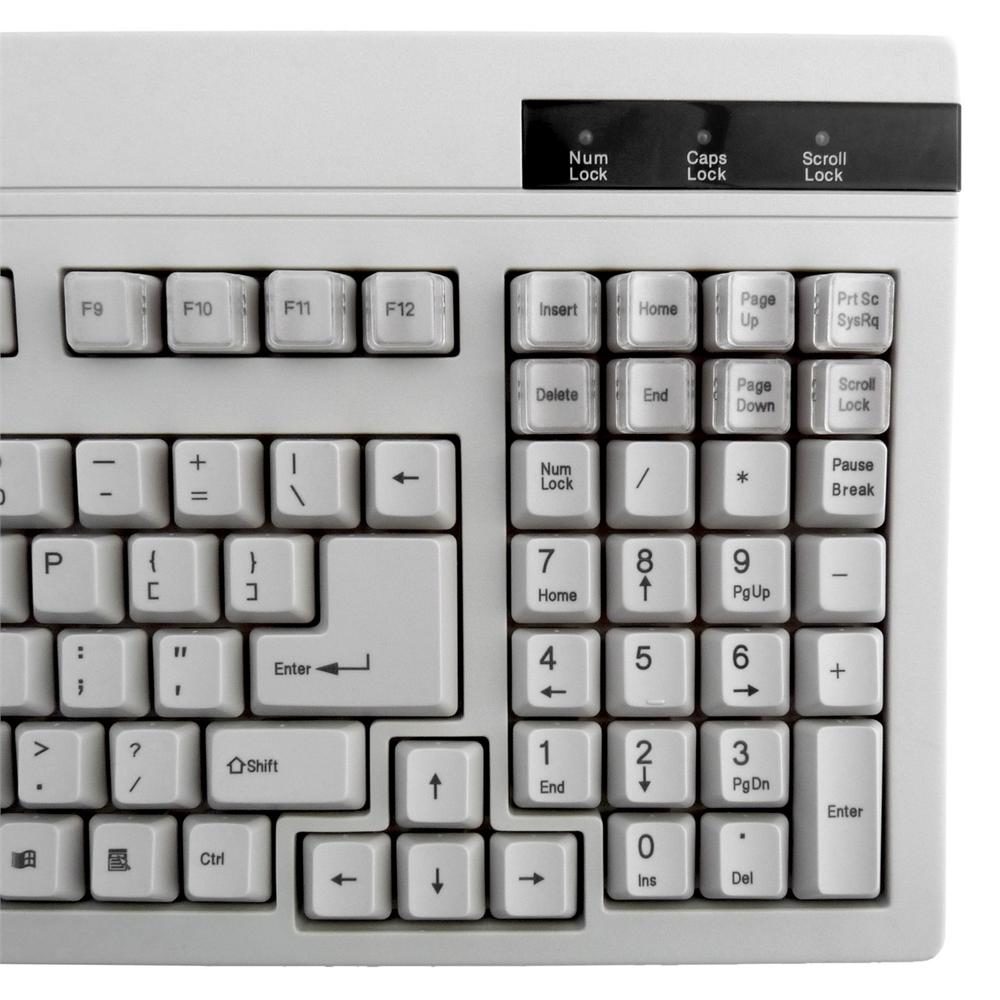 Solidtek Ivory USB Slim Mini Portable Industrial Keyboard ACK700U