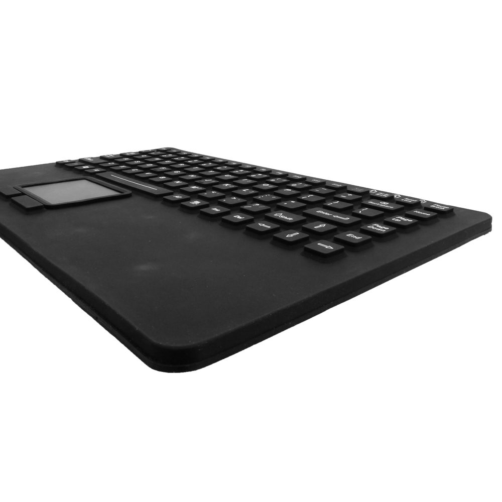 Silicone Industrial Waterproof Medical USB Keyboard w/ Touchpad KB-87