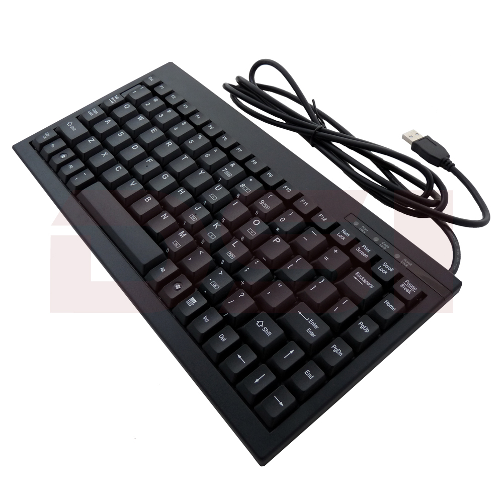 Solidtek Mini Membrane Black USB Keyboard ACK-595UB - DSI-Keyboards.com