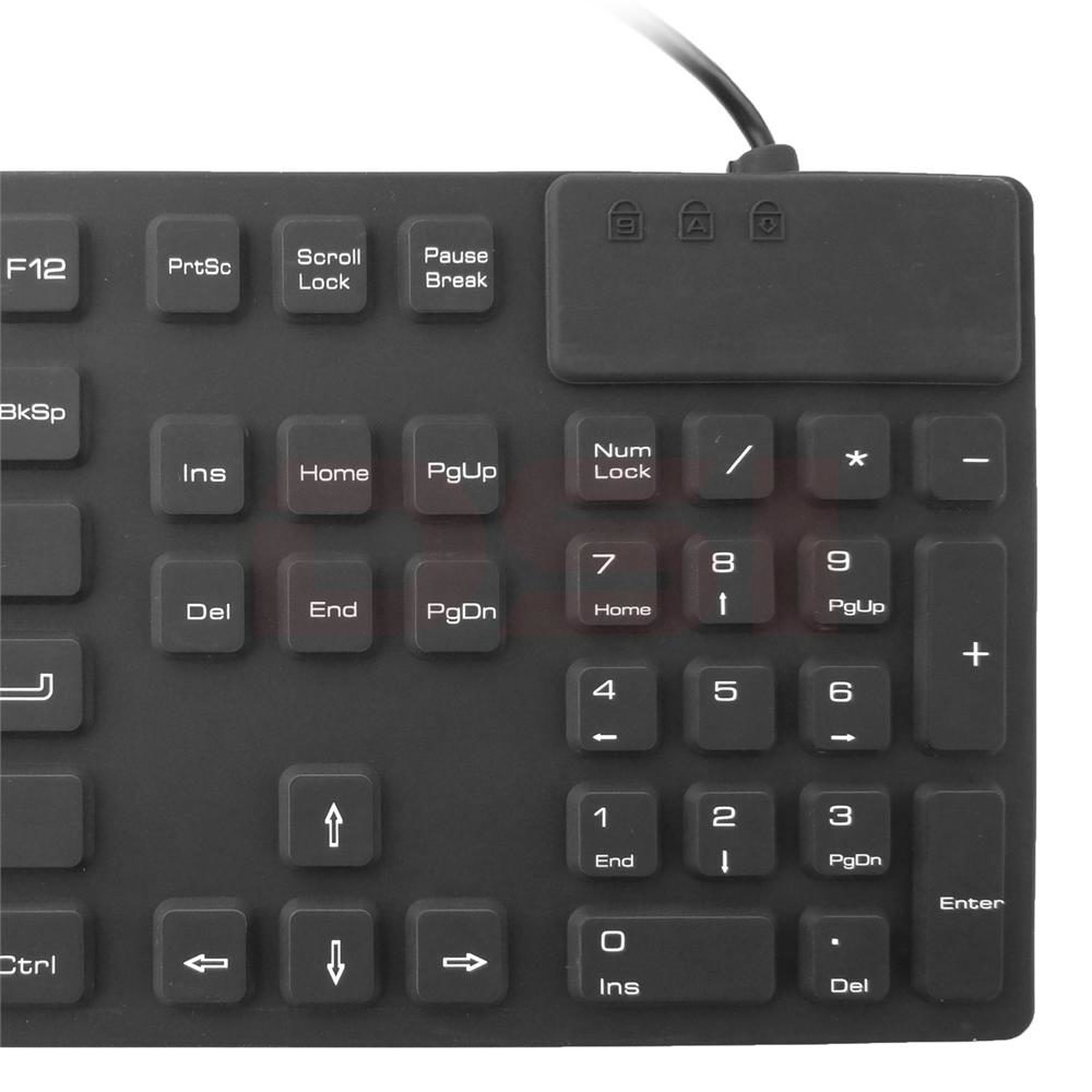 Waterproof Industrial Medical USB Keyboard with Keyboard Cover IKB105