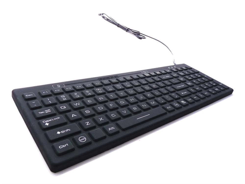 Silicone Industrial Full Size Keyboard with Backlight IKB106BL