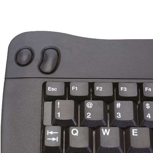 Solidtek Mini Black PS/2 Keyboard with Trackball ACK-5010B - DSI