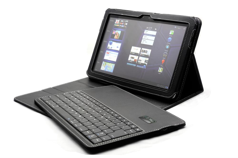 iPad 2 Faux Leather Portfolio Case with Detachable Bluetooth Keyboard