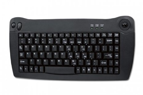 Solidtek Mini Black USB Keyboard with Trackball ACK-5010UB - DSI