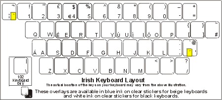 Irish Keyboard Labels - Dsi Computer Keyboards