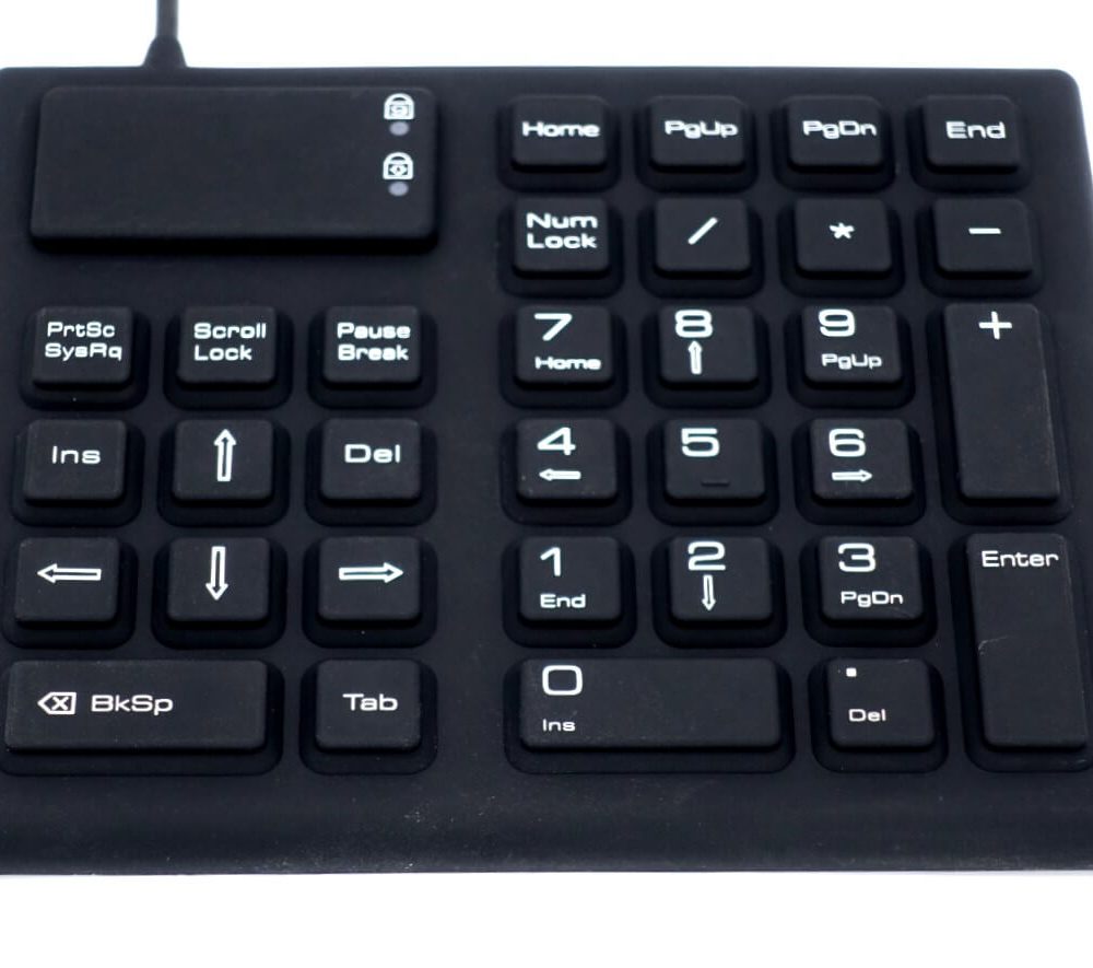 DSI RF Wireless Keyboard with Touchpad IP67 Waterproof Silicone Black TBK104＿並行輸入品
